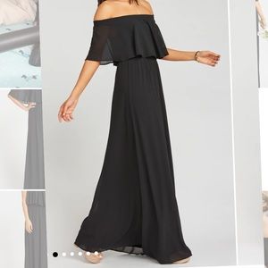 Show Me Your MuMu~ hacienda black chiffon strapless bridesmaid dress 💍🫶